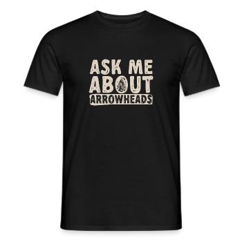 Arrowhead Hunting Arrowhead Collector - Men's T-Shirt - black - Front - AI Model Male 178 light (178cm)