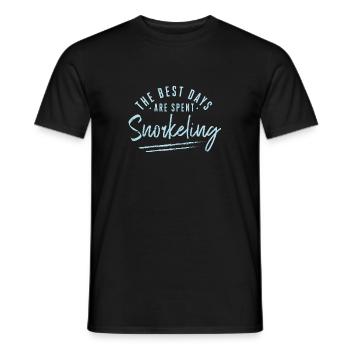 On passe les meilleurs jours à faire de la plongée en apnée - T-shirt homme - noir - Devant - AI Model Male 178 light (178cm)