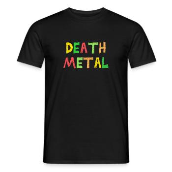 Lustig Death Metal Farbenfroh Sarkastischer Metal - Männer T-Shirt - Schwarz - Vorne - AI Model Male 178 light (178cm)