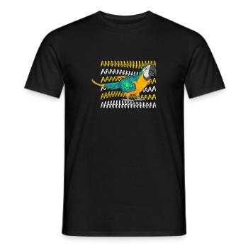 Gelbbrustara Papagei Blue And Yellow Macaw - Männer T-Shirt - Schwarz - Vorne - AI Model Male 178 light (178cm)