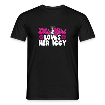Lévrier italien Greyhound Chiens - T-shirt homme - noir - Devant - AI Model Male 178 light (178cm)