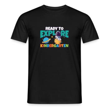 First Day Of School Ready to Explore Kindergarten - Männer T-Shirt - Schwarz - Vorne - AI Model Male 178 light (178cm)