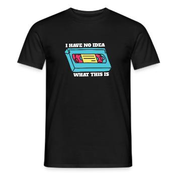 I Have No Idea What This Is Throwback 70s 80s 90s - Men's T-Shirt - black - Front - AI Model Male 178 light (178cm)