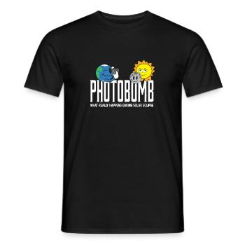 Total Solar Eclipse 2024 Totality Photobomb Sun - Men's T-Shirt - black - Front - AI Model Male 178 light (178cm)