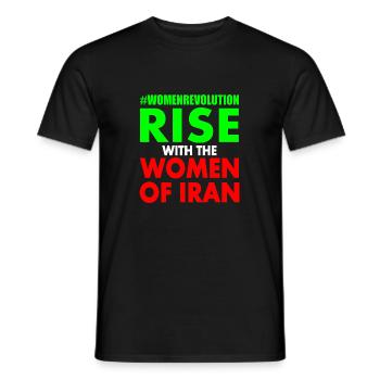 Rise with the women of iran - Männer T-Shirt - Schwarz - Vorne - AI Model Male 178 light (178cm)