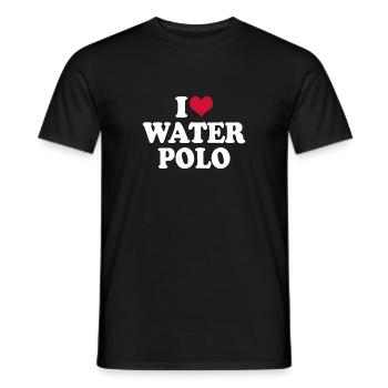 I Love Water Polo - Men's T-Shirt - black - Front - AI Model Male 178 light (178cm)