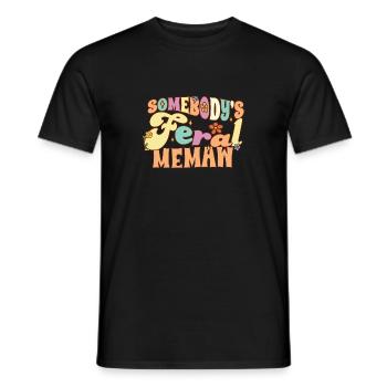 Quelqu’un Feral Memaw Grand-mère Famille Groovy - T-shirt homme - noir - Devant - AI Model Male 178 light (178cm)