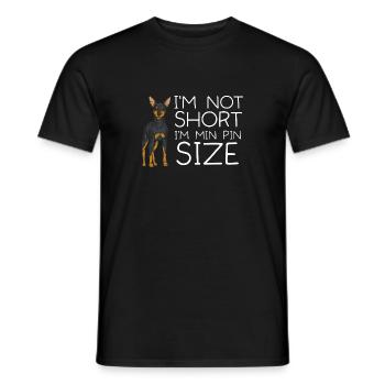 Miniature Pinscher Rehpinscher Min Pin Dog - Men's T-Shirt - black - Front - AI Model Male 178 light (178cm)