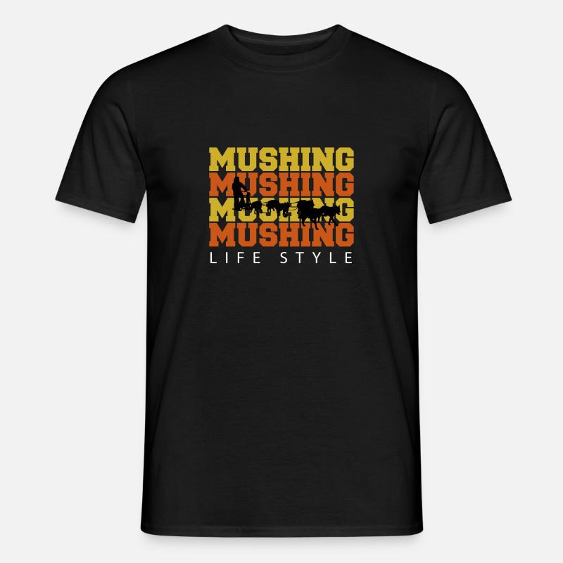 mushing life style - Männer T-Shirt - Schwarz