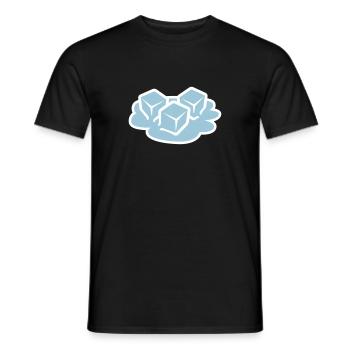set of 3 melting ice cubes - Men's T-Shirt - black - Front - AI Model Male 178 light (178cm)