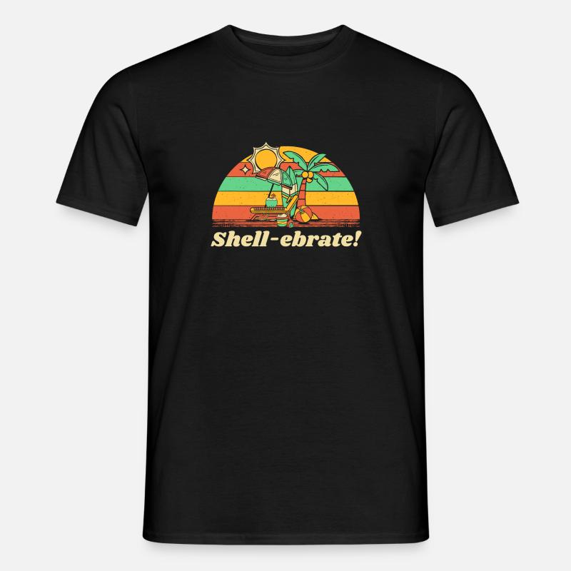 Shell-ebrate! Beach Party Ocean Celebration - Männer T-Shirt - Schwarz