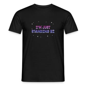 Je suis juste debout Bi Bisexuel Dictons Bi Fierté - T-shirt homme - noir - Devant - AI Model Male 178 light (178cm)