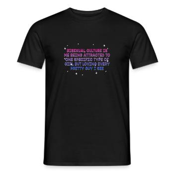 Bisexual Is Being Attracted Bi LGBTQ Bi Pride - Men's T-Shirt - black - Front - AI Model Male 178 light (178cm)