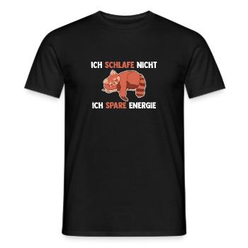 Ich Schlafe Nicht Ich Spare Energie Roter Panda - Männer T-Shirt - Schwarz - Vorne - AI Model Male 178 light (178cm)