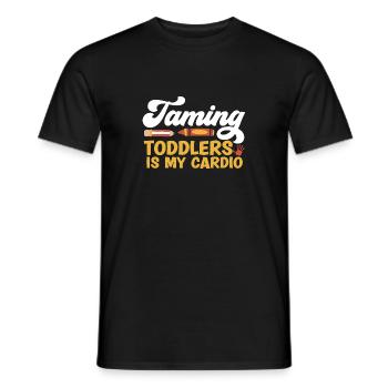 Éducateur d’enseignants en garderie - T-shirt homme - noir - Devant - AI Model Male 178 light (178cm)