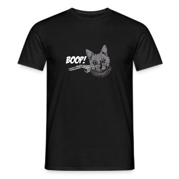 Skeleton Hand Black Cat Spooky Halloween Grunge - Männer T-Shirt - Schwarz - Vorne - AI Model Male 178 light (178cm)