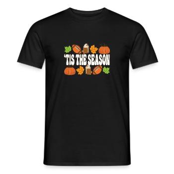 Tis The Season Happy Thanksgiving Football - Männer T-Shirt - Schwarz - Vorne - AI Model Male 178 light (178cm)