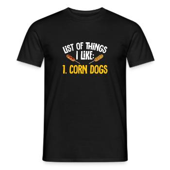 Corn Dog Corndog - Men's T-Shirt - black - Front - AI Model Male 178 light (178cm)
