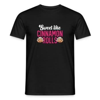 Zimtschnecke - Männer T-Shirt - Schwarz - Vorne - AI Model Male 178 light (178cm)