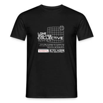 LoneWolvesCollective - Funny Introvert T-Shirt for - Männer T-Shirt - Schwarz - Vorne - AI Model Male 178 light (178cm)
