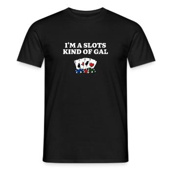 Slots Kind of Gal Casino Gambler Gambling Bettor - Men's T-Shirt - black - Front - AI Model Male 178 light (178cm)