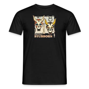 Signe du zodiaque Taureau - T-shirt homme - noir - Devant - AI Model Male 178 light (178cm)