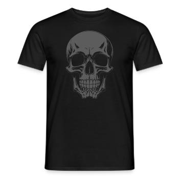 Crâne gris - T-shirt homme - noir - Devant - AI Model Male 178 light (178cm)