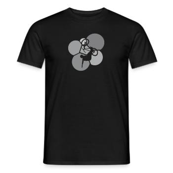 Dirt Downhill MTB Downhiller - Men's T-Shirt - black - Front - AI Model Male 178 light (178cm)