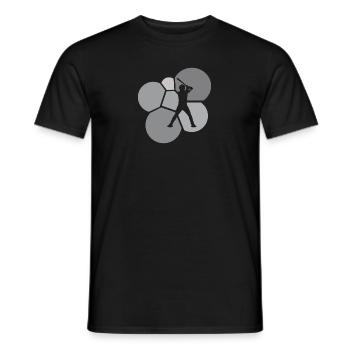 Baseball Batting Shortstop - Men's T-Shirt - black - Front - AI Model Male 178 light (178cm)