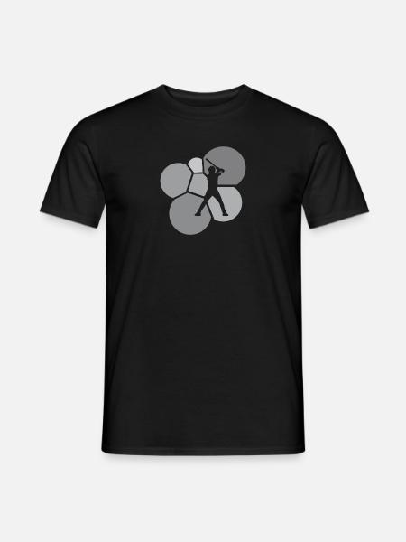 Baseball Batting Shortstop - Männer T-Shirt - Schwarz