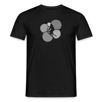 Ski Schifoan Schnee Schifahren - Männer T-Shirt - Schwarz - Vorne - AI Model Male 178 light (178cm)