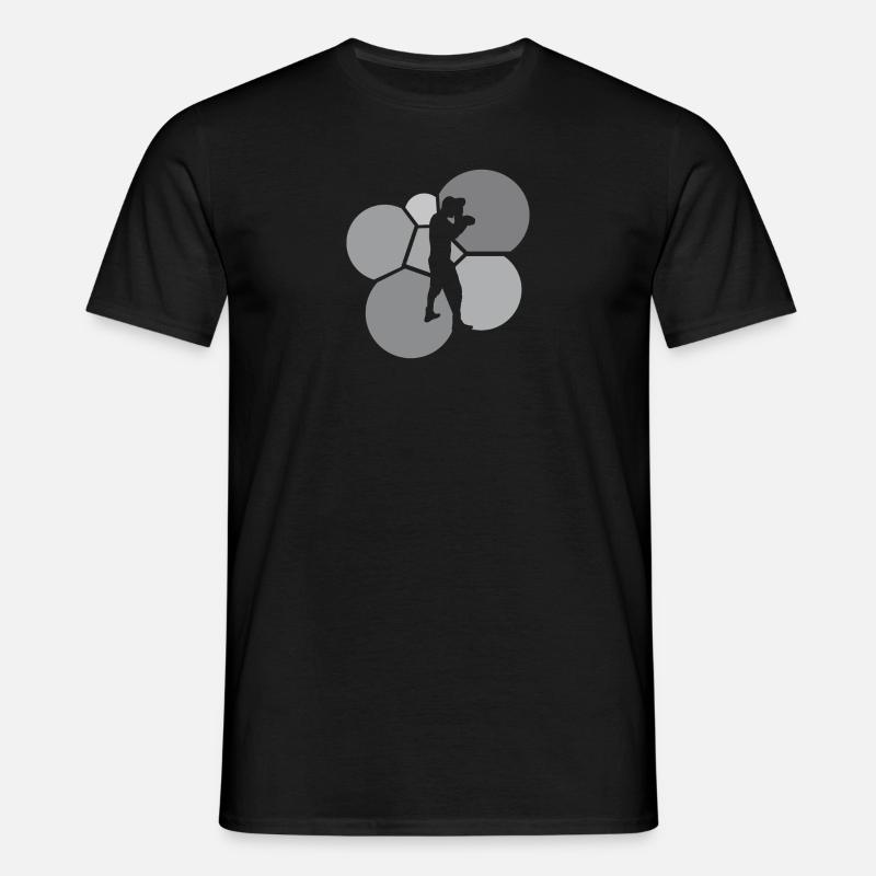 Ring Boxer Boxing Boxkampf - Männer T-Shirt - Schwarz