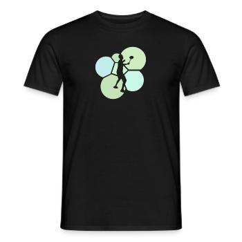 Badminton Smash Badminton Racket Smash - Men's T-Shirt - black - Front - AI Model Male 178 light (178cm)