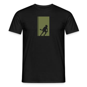 Lacrosse Crosse Stocksport field - Männer T-Shirt - Schwarz - Vorne - AI Model Male 178 light (178cm)