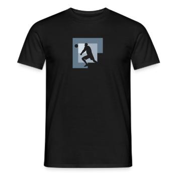 Volleyball, volleyball player, dredging, beach ball - Men's T-Shirt - black - Front - AI Model Male 178 light (178cm)