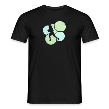 American Football Gridiron Touchdown - Men's T-Shirt - black - Front - AI Model Male 178 light (178cm)