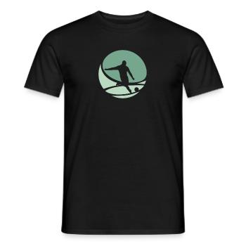Joueur de football Défenseur de football - T-shirt homme - noir - Devant - AI Model Male 178 light (178cm)