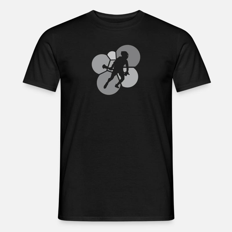 Lacrosse Intercrosse Crosse - Männer T-Shirt - Schwarz