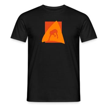 American Football Rugby - Männer T-Shirt - Schwarz - Vorne - AI Model Male 178 light (178cm)