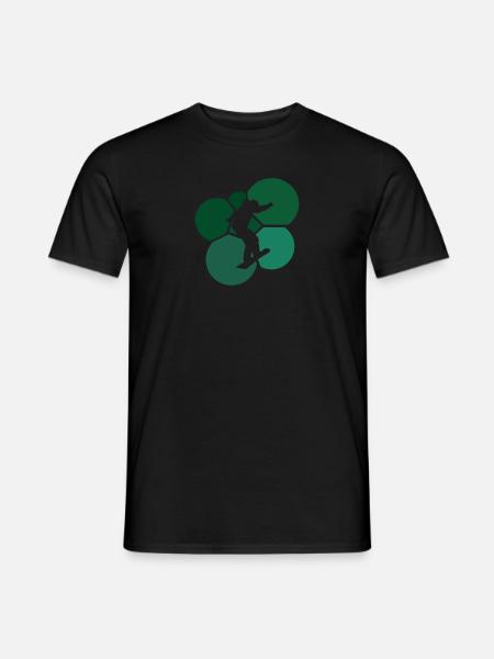 Snowboard Snowboardfahrer Wintersport - Männer T-Shirt - Schwarz