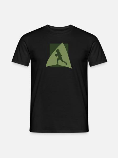 Gridiron Quarterback - Männer T-Shirt - Schwarz