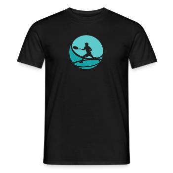 Raquettes de tennis Joueurs de tennis Raquettes de tennis - T-shirt homme - noir - Devant - AI Model Male 178 light (178cm)