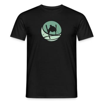 Skieur Skieur Freeski - T-shirt homme - noir - Devant - AI Model Male 178 light (178cm)