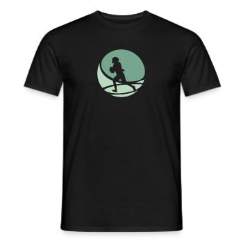 Footballer American Football Rugby - Männer T-Shirt - Schwarz - Vorne - AI Model Male 178 light (178cm)