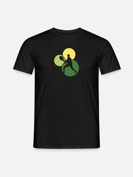 Racket Tennis - Männer T-Shirt - Schwarz