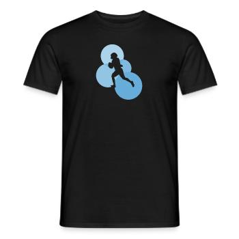 Rugby Football Gridiron b - Men's T-Shirt - black - Front - AI Model Male 178 light (178cm)