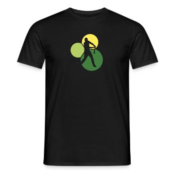 Shortstop Baseball - Männer T-Shirt - Schwarz - Vorne - AI Model Male 178 light (178cm)