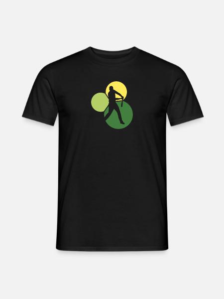 Shortstop Baseball - Männer T-Shirt - Schwarz