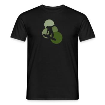 Boarder Winter w - Men's T-Shirt - black - Front - AI Model Male 178 light (178cm)