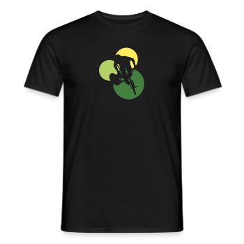 Trail Mountainbike - Männer T-Shirt - Schwarz - Vorne - AI Model Male 178 light (178cm)